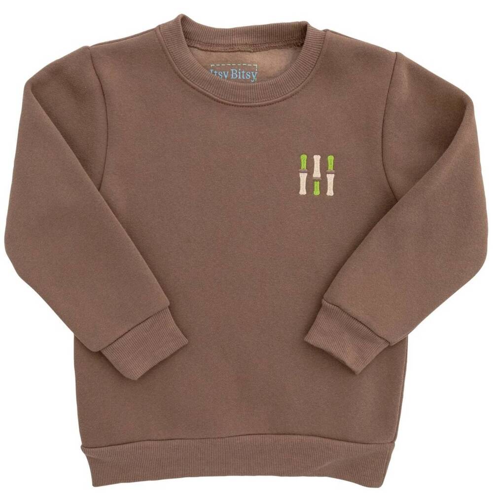 NEW ITSY BITSY boy's duck calls pullover sweatshirt in brown
